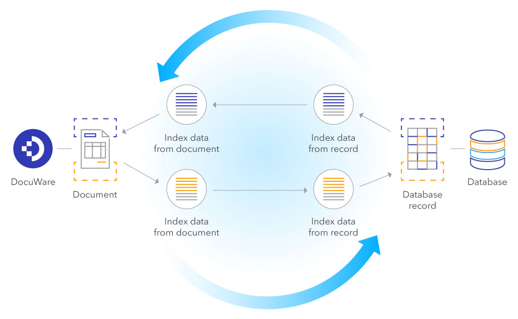 Enrich and sync data between databases and DocuWare